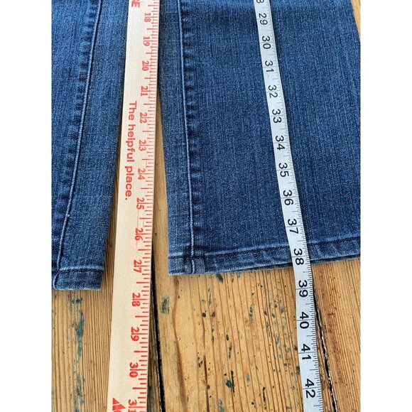 Liz Claiborne Slim Power Super Stretch Womens Petite 10P Jeans Dark Wash Denim - Picture 6 of 6